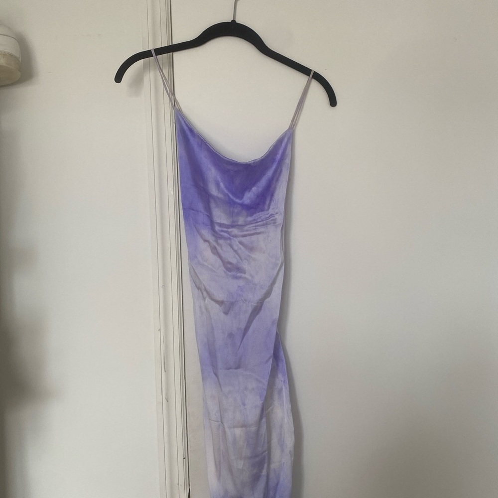 dana foley tie die silk dress